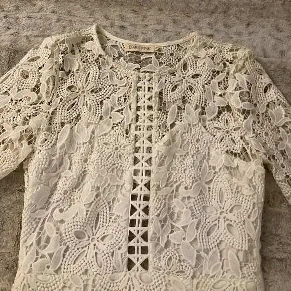 𝅺: : DARK PINK (ASOS) Formal Lace Dress : : - Picture 5 of 14